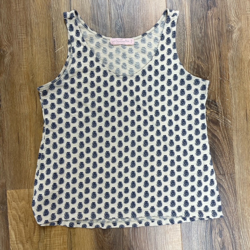 Ann Taylor Loft Sun Washed 100% cotton sleeveless top size Medium